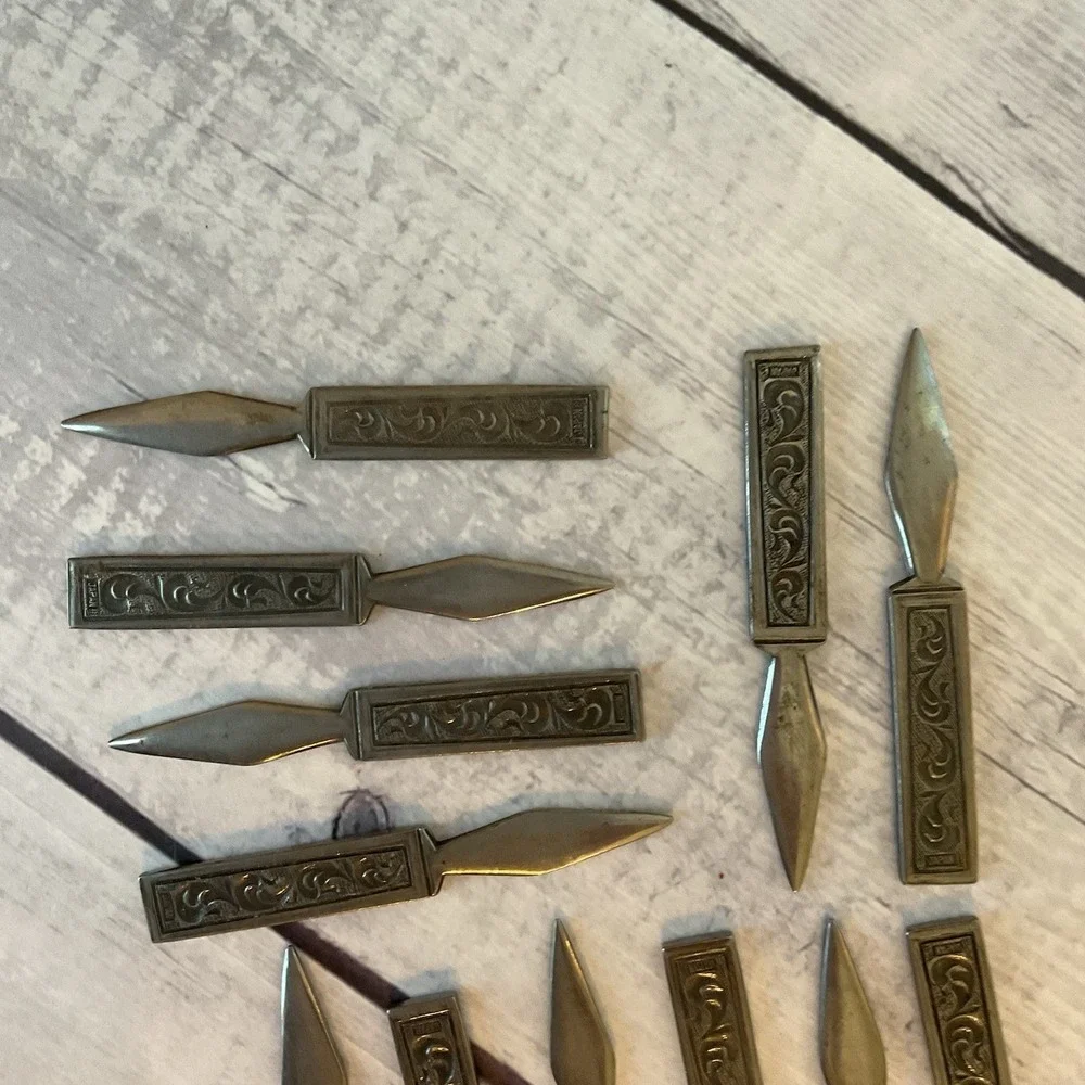 Riviera RIF4 Stainless Flatware Japan Set Of 12 Cocktail Olive Picks MCM Vintage